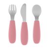 Petite & Mars Rozsdamentes Acél Evőeszközkészlet Take & Match Dusty Rose - Tartós, Praktikus és Elegáns Evőeszközök Babáknak 12 hónapos kortól
