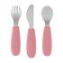Petite & Mars Rozsdamentes Acél Evőeszközkészlet Take & Match Dusty Rose - Tartós, Praktikus és Elegáns Evőeszközök Babáknak 12 hónapos kortól