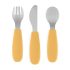 Petite & Mars Rozsdamentes Acél Evőeszközkészlet Take & Match Intense Ochre - Tartós, Praktikus és Színes Evőeszközök Babáknak 12 hónapos kortól