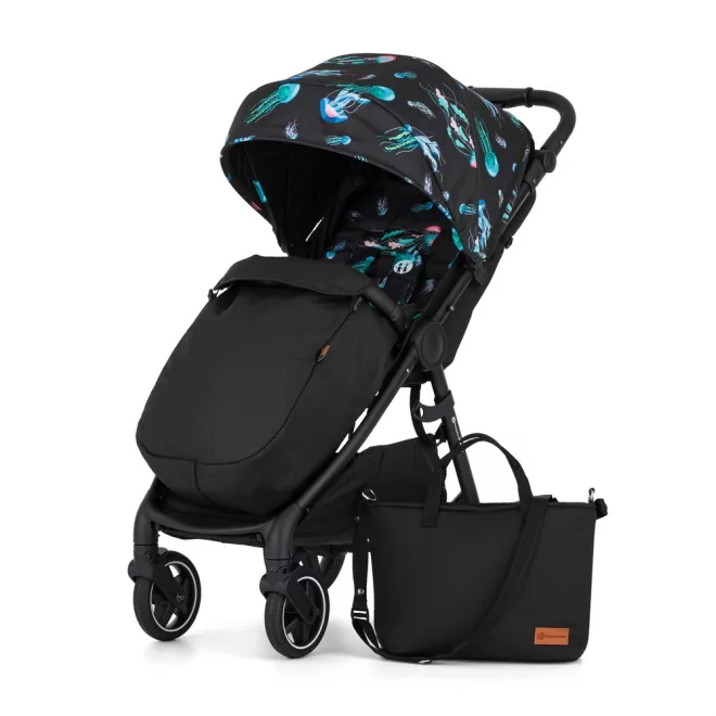Petite & Mars Sport Babakocsi Royal3 Black Limited100 Jellyfish - Limitált Kiadás, Kényelmes és Tartós Babakocsi Modern Mintával