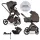 EasyWalker Zoey Chestnut Brown Kombinált Babakocsi Szett Cybex Aton B2 i-Size Autósüléssel és Bázistalppal - Komplett Utazórendszer Újszülött Kortól