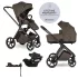 EasyWalker Zoey Chestnut Brown Kombinált Babakocsi Szett Cybex Aton B2 i-Size Autósüléssel és Bázistalppal - Komplett Utazórendszer Újszülött Kortól