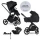 EasyWalker Zoey 3 az 1-ben Kombinált Babakocsi Szett Pure Black CYBEx Aton B2 i-Size Autósüléssel és Bázistalppal - Újszülöttől, Biztonságos Utazás
