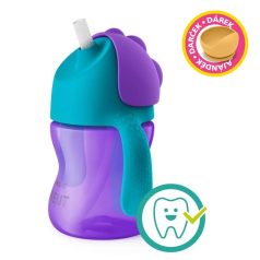   Philips Avent Itatópohár Rugalmas Szívószállal 200ml Lányos (SCF796/02) Csepegésmentes, Fogbarát, Ergonomikus Itatópohár 9 Hónapos Kortól