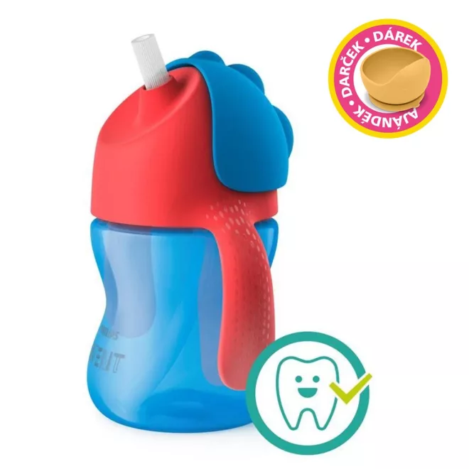 Philips Avent Itatópohár Rugalmas Szívószállal 200ml Fiús (SCF796/01) Csöpögésmentes, Fogbarát, Ergonomikus Itatópohár 9 Hónapos Kortól
