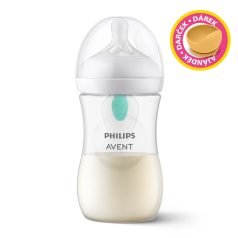  Philips Avent Natural Response Cumisüveg AirFree Szeleppel 260ml (SCY673/01) Szivárgásmentes, Hasfájáscsökkentő, Mellformájú Etetőcumi 1 Hónapos Kortól