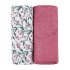 Petite & Mars Bambusz Muszlin Pelenka Szett 2db Misty Pink Meadow 120x120cm - Puha, Légáteresztő és Bőrbarát Pelenkák Újszülötteknek
