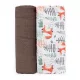 Petite & Mars Bambusz Muszlin Pelenka Szett 2db Misty Forest Fox 120x120cm - Puha, Légáteresztő és Bőrbarát Pelenkák Újszülötteknek
