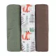 Petite & Mars Bambusz Muszlin Pelenka Szett 3db Moussy Forest Fox 68x68cm - Puha, Légáteresztő és Bőrbarát Pelenkák Újszülötteknek