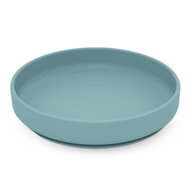 Petite & Mars Take & Match Szilikon Tányér Tapadókoronggal Frosted Sky - BPA-mentes, Csúszásmentes és Könnyen Tisztítható Étkező Tányér 6 Hónapos Kortól