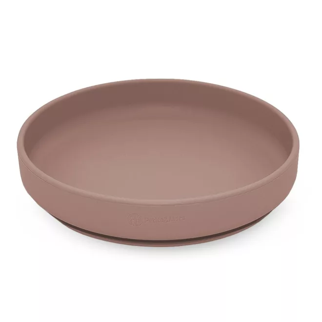 Petite & Mars Take & Match Szilikon Tányér Tapadókoronggal Velvet Latte - BPA-mentes, Csúszásmentes és Könnyen Tisztítható Étkező Tányér 6 Hónapos Kortól