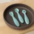 Petite & Mars Take & Match Szilikon Gyakorló Kanál Szett 3db Sweet Pea - Puha, BPA-mentes és Könnyen Fogható Készlet 6 Hónapos Kortól