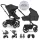 EasyWalker Harvey NxT Set xL Kombinált Babakocsi Eclipse Black - Prémium Kényelem, Teljes Tartozékszett, Újszülöttől Használható