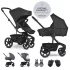 EasyWalker Harvey NxT Set xL Kombinált Babakocsi Eclipse Black - Prémium Kényelem, Teljes Tartozékszett, Újszülöttől Használható