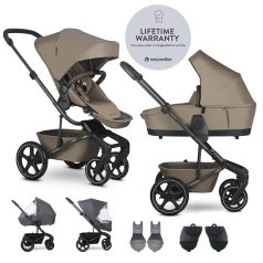   EasyWalker Harvey NxT Set xL Kombinált Babakocsi Mocha Brown - Prémium Kényelem, Teljes Tartozékszett, Újszülöttől Használható