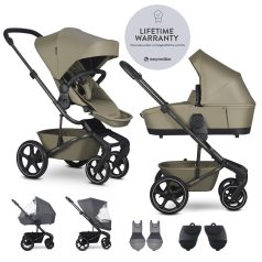   EasyWalker Harvey NxT Set xL Kombinált Babakocsi Moss Green - Prémium Kényelem, Teljes Tartozékszett, Újszülötttől Használható