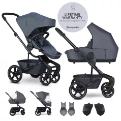   EasyWalker Harvey NxT Set xL Kombinált Babakocsi Deep Blue - Prémium Kényelem, Teljes Tartozékszett, Újszülöttől Használható