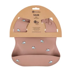   Petite & Mars Take&Match Kék Helikopteres Szilikon Előke 6 Hónapos Kortól - Rugalmas Étkezési Védelem