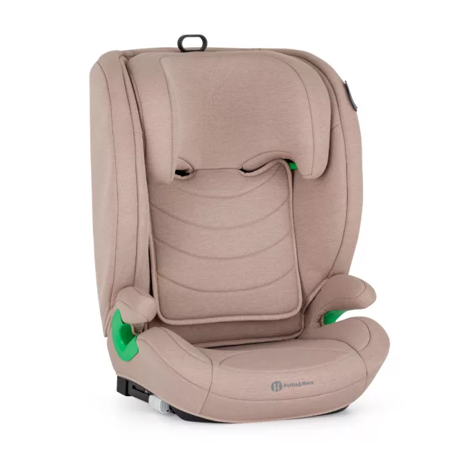 Petite & Mars Autósülés Astor Pro i-Size Tan Brown 100-150cm (15-36Kg) - Biztonságos Utazáshoz Stabil Rögzítéssel