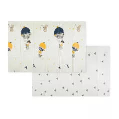   Petite & Mars Összecsukható Játszószőnyeg Campy L 130x200cm Hegyek & Háromszögek - Készségfejlesztő Játékhoz Vidám Babás Felfedezéshez