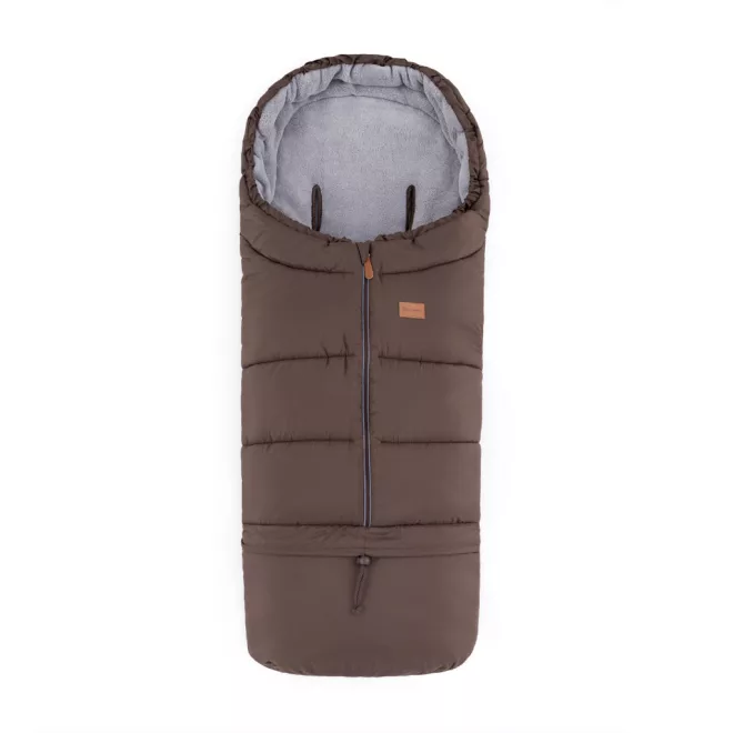 Petite & Mars Jibot 3in1 Dark Walnut Állítható Téli Bundazsák Babakocsihoz és Autósüléshez, Víz- és Szélálló