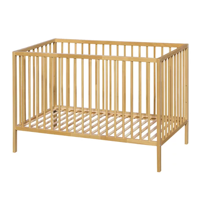 Petite & Mars Nela Beech Wood Fa Kiságy 120x60cm - Természetes Megjelenéshez és Biztonságos Alváshoz