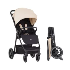   Petite & Mars Nox Sahara Beige Sport Babakocsi Újszülött Kortól, Tágas Városi Babakocsi Kompakt Összecsukással