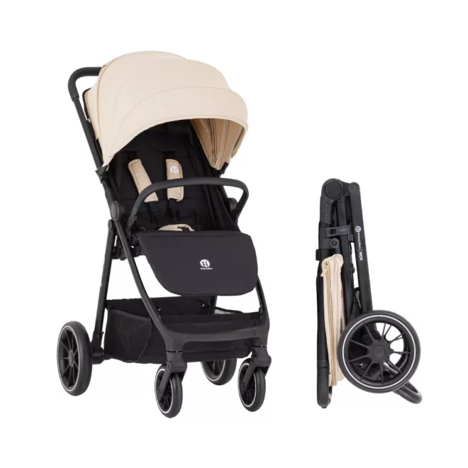 Petite & Mars Nox Sahara Beige Sport Babakocsi Újszülött Kortól, Tágas Városi Babakocsi Kompakt Összecsukással