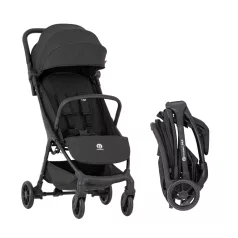   Petite & Mars Pax Perfect Black Sport Babakocsi Újszülött Kortól, Kompakt Városi Babakocsi Mindennapi Sétákhoz