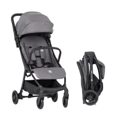   Petite & Mars Pax Ultimate Grey Sport Babakocsi Újszülött Kortól, Könnyű Városi Babakocsi Kompakt Összecsukással