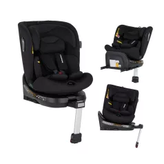 Petite & Mars Twistguard Pro Coal Black Air i-Size Autósülés 40–150cm (0–36kg) – 360°-os Forgatással és ISOFIX Rögzítéssel