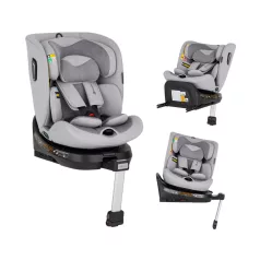 Petite & Mars Twistguard Pro Gentle Grey Air i-Size Autósülés 40–150cm (0–36kg) – 360°-os Forgatással és ISOFIX Rögzítéssel