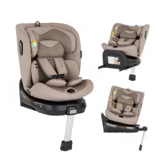 Petite & Mars Twistguard Pro Tan Brown Air i-Size Autósülés 40–150cm (0–36kg) – 360°-os Forgatással és ISOFIX Rögzítéssel