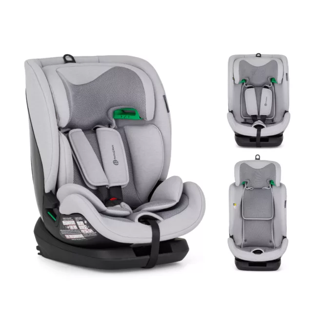 Petite & Mars Prime Pro Gentle Grey Air i-Size Autósülés 76–150cm (9–36kg) – ISOFIX Rögzítéssel és Oldalütközés-védelemmel