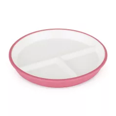 Petite & Mars Kerámia Tányér Szilikon Borítással Candy Pink – Csúszásgátló Szilikon Borítással
