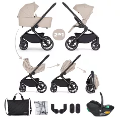 Petite & Mars Kombinált Babakocsi Scout 3 az 1-ben Soft Mousse + Core Pro i-Size – NaturalBabyShop részletes termékkép és vásárlási információ