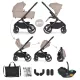 Petite & Mars Kombinált Babakocsi Scout 3 az 1-ben Cappuccino Krém + Core Pro i-Size – NaturalBabyShop részletes termékkép és vásárlási információ