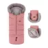 Petite & Mars Arctic 4in1 Téli Bundazsák Szett + Babakocsi Kézmelegítő Furry Old Rose – Meleg, Vízálló Téli Kialakítással