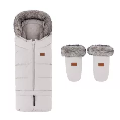   Petite & Mars Arctic 4 az 1-ben Vízálló Téli Bundazsák és Fjora Kézmelegítő Szett Champagne Shower
