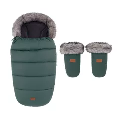   Petite & Mars Comfy 4 az 1-ben Vízálló Téli Bundazsák és Fjora Kézmelegítő Szett Veritable Khaki