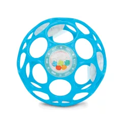   Oball Rattle Rugalmas Csörgőlabda Könnyű Fogással, Kék, 10cm, Újszülött Kortól