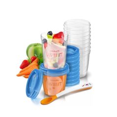   Philips Avent VIA Teljes Etető Szett Kanál Tárolópoharak Tetővel (SCF721/20)