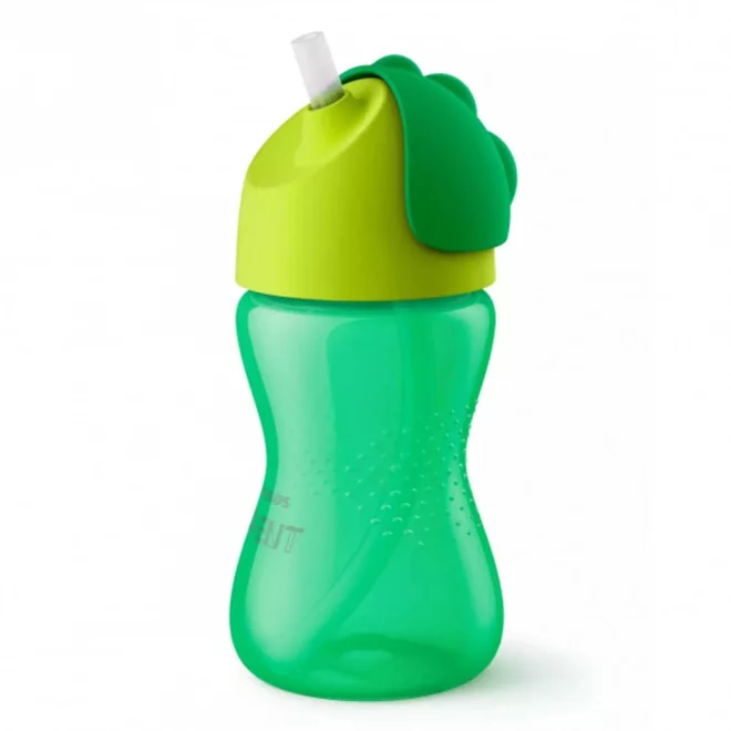 Philips Avent Bendy Szívószálas Itató Pohár Rugalmas Szívószállal 300ml Zöld Kivitelben (SCF798/01)