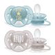 Philips Avent Ultrasoft Text Játszócumi 6-18 Hónapos Korosztály Szürke Kék Fiús Kivitel 2db (SCF223/01)