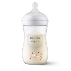   Philips Avent Natural Response Cumisüveg 1 Hónapos Kortól 260ml Zsiráf Minta (SCY903/66)
