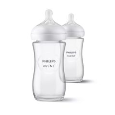   Philips Avent Natural Response Üveg Cumisüveg 1 Hónapos Kortól 2db 240ml (SCY933/02)