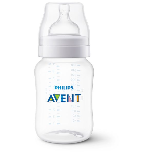 Philips Avent Anti-Colic Cumisüveg Hasfájás Megelőző Szeleprendszerrel 1 Hónapos Kortól 260ml (SCY103/01)