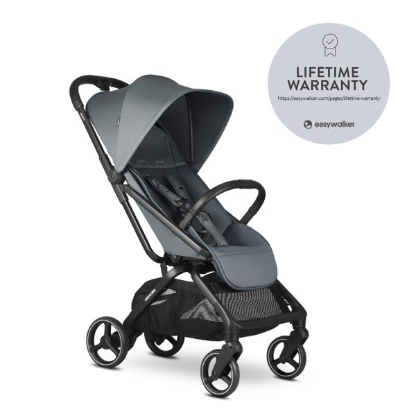 EasyWalker Rockey M Sport Babakocsi Smooth Grey - Automatikus Összecsukású Városi Modell 0-22 kg