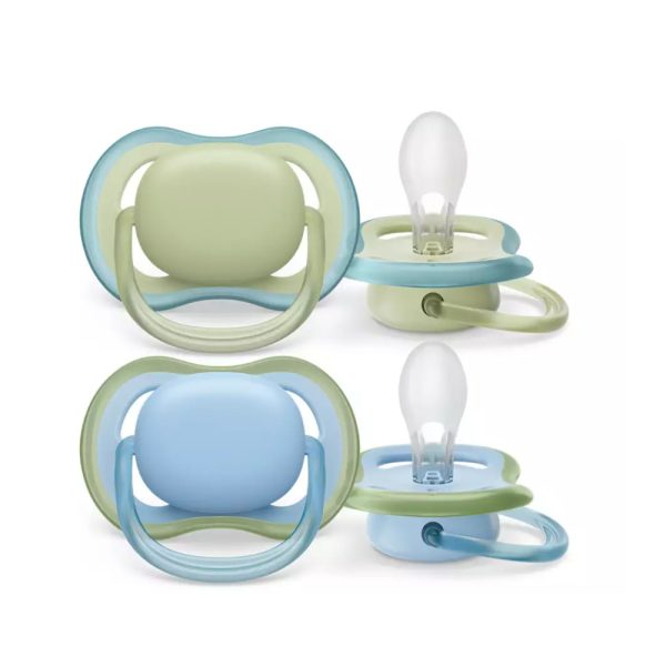 Philips Avent Ultra Air Neutral Játszócumi 0-6 Hónapos Korosztály Kék Színben Fiúknak 2db (SCF085/21)