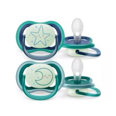   Philips Avent Ultra Air Éjszakai Játszócumi 6-18 Hónapos Korosztály Fiúknak 2db (SCF376/13)